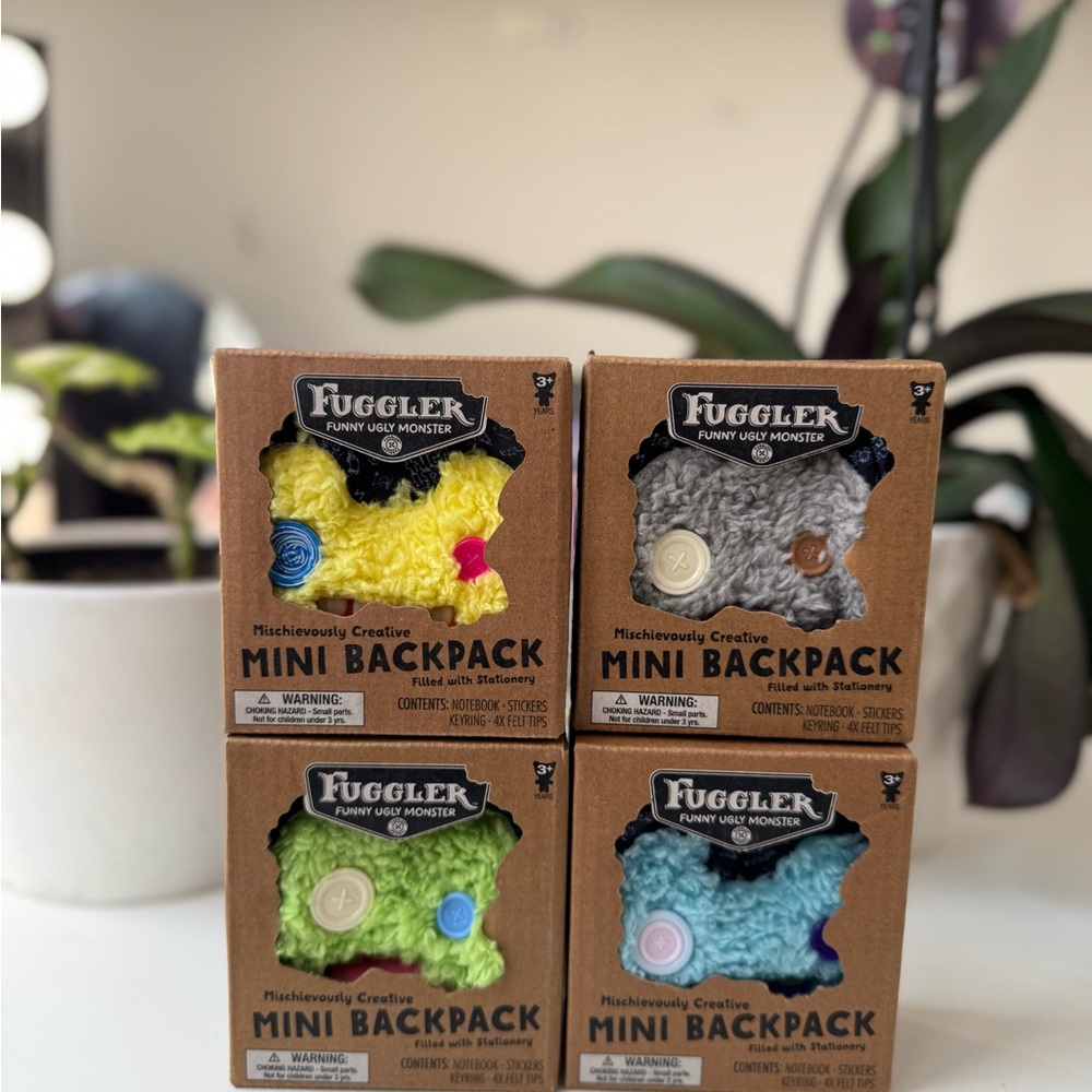 Full Set Of Fuggler Mini Backpack Keychains (4)